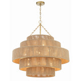 Shyla 32'' Chandelier in Soft Gold - Front View (SHY-10909-SG)