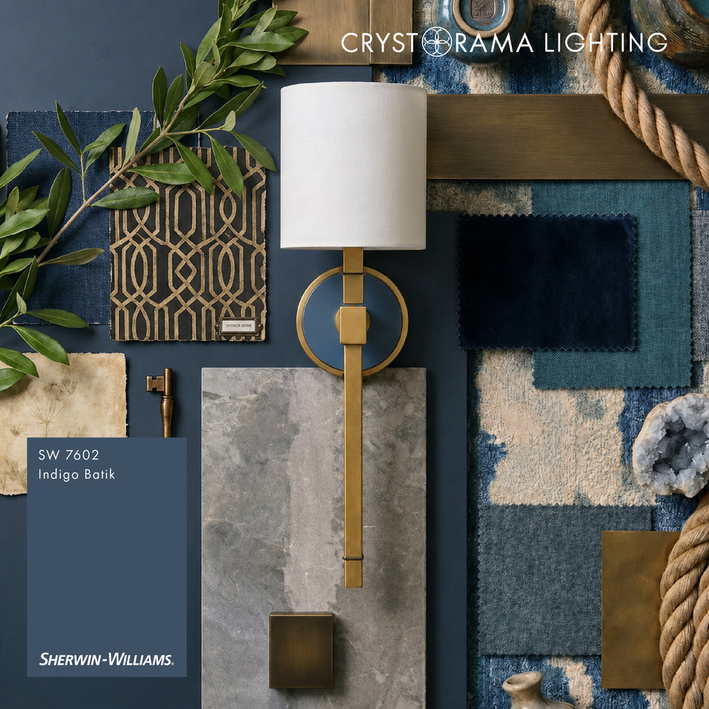 Herrick 7.75" Sconce in Luxe Gold - NAVY - Color Swatch (HRK-2501-LG-NY)