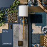 Herrick 7.75" Sconce in Luxe Gold - NAVY - Color Swatch (HRK-2501-LG-NY)