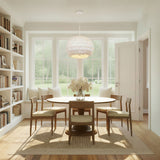 Talia 20.5'' Chandelier in Matte White - Lifestyle View (TAL-9404-MT)