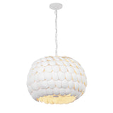 Talia 20.5'' Chandelier in Matte White - Front View (TAL-9404-MT)