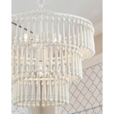 Tiana 20.5'' Chandelier in Matte White - Lifestyle View (TIA-7103-MT)