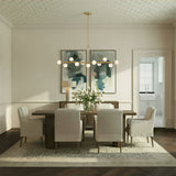 Terrell 46.5'' LED Linear Chandelier in Luxe Gold - Lifestyle View (TRL-2807-LG)
