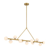 Terrell 46.5'' LED Linear Chandelier in Luxe Gold - Front View (TRL-2807-LG)