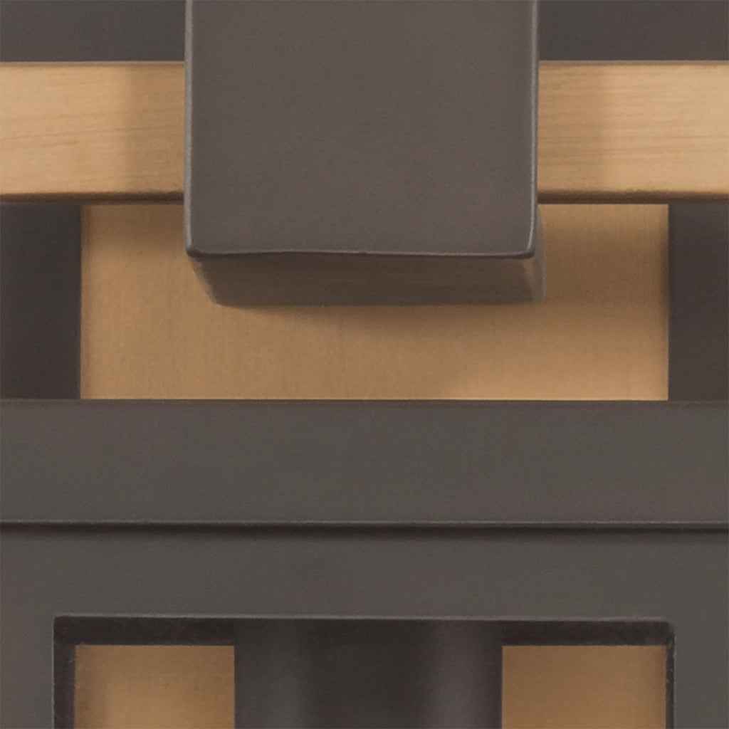 Lendel 8'' Outdoor Sconce - Twilight Bronze - Textured Gold Finish Detail (LDL-902-TZ-TG)