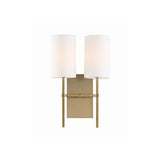 Veronica 11'' Sconce in Aged Brass - Front View (VER-242-AG)