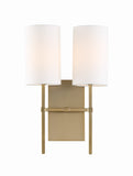 Veronica 11'' Sconce in Aged Brass - Front View (VER-242-AG)
