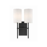 Veronica 11'' Sconce in Black Forged - Front View (VER-242-BF)
