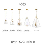 Voss 15.25'' Pendant in Luxe Gold - Collection View (VSS-7015-LG)