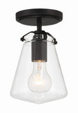 Voss 5.75'' Semi Flush Mount in Matte Black - Front View (VSS-7002-MK_CEILING)