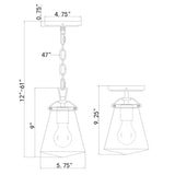 Voss 5.75'' Semi Flush Mount - Dimensions Diagram (VSS-7002-PN_CEILING)