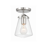 Voss 5.75'' Semi Flush Mount in Polished Nickel - Front View (VSS-7002-PN_CEILING)