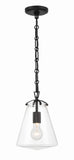 Voss 8.25'' Pendant in Matte Black - Front View (VSS-7003-MK)