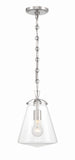Voss 8.25'' Pendant in Polished Nickel - Front View (VSS-7003-PN)