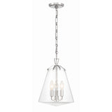 Voss 11'' Pendant in Polished Nickel - Front View (VSS-7004-PN)