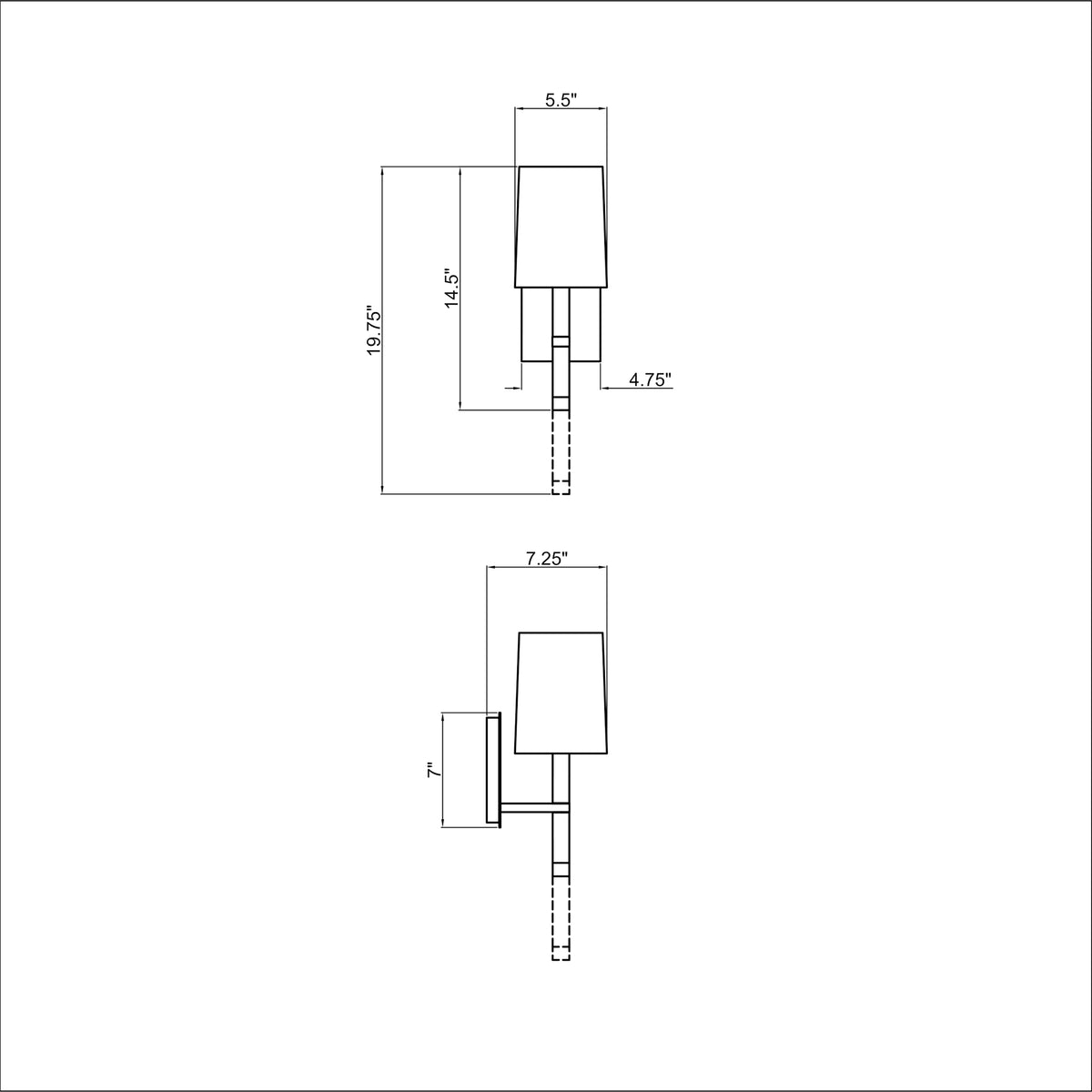 Weston 5.5'' Sconce dimensions