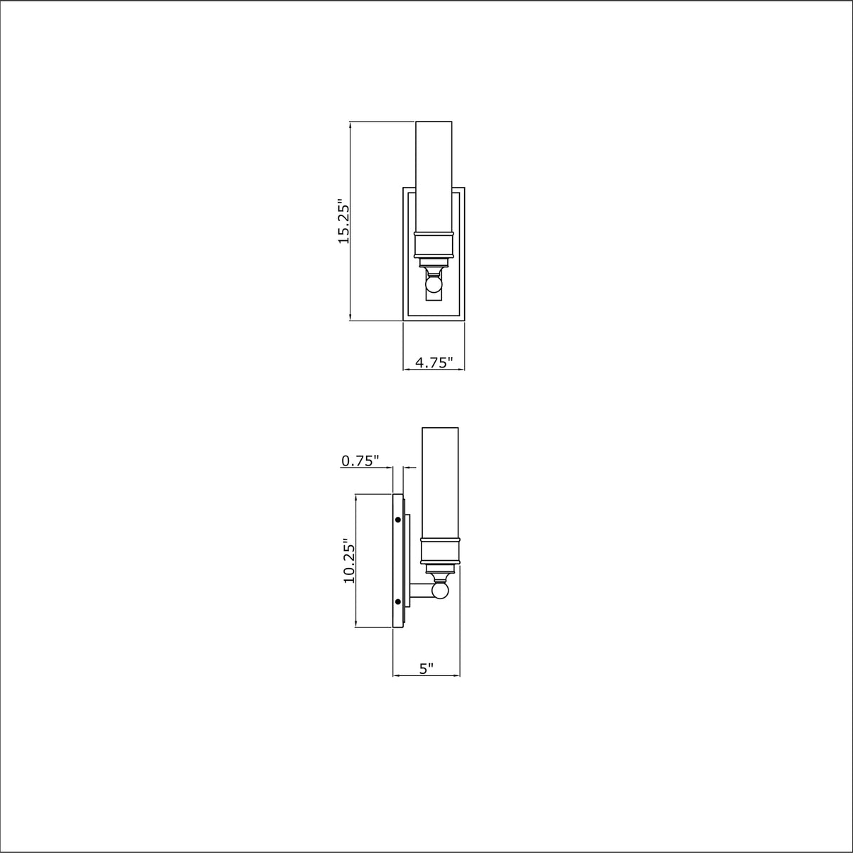 Wilcox 4.75'' LED Sconce dimensions