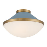Xander 16.25'' Flush Mount in Vibrant Gold - Front View (XAN-8002-VG-BL)
