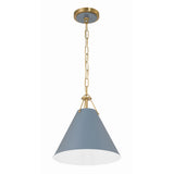 Xavier 12'' Pendant in Vibrant Gold - Front View (XAV-B8301-VG-BL)