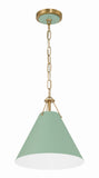 Xavier 12'' Pendant in Vibrant Gold - Front View (XAV-B8301-VG-GR)