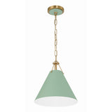 Xavier 12'' Pendant in Vibrant Gold - Front View (XAV-B8301-VG-GR)