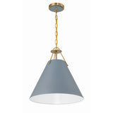 Xavier 16'' Pendant in Vibrant Gold - Front View (XAV-B8305-VG-BL)