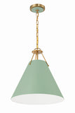 Xavier 16'' Pendant in Vibrant Gold - Front View (XAV-B8305-VG-GR)