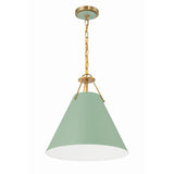 Xavier 16'' Pendant in Vibrant Gold - Front View (XAV-B8305-VG-GR)