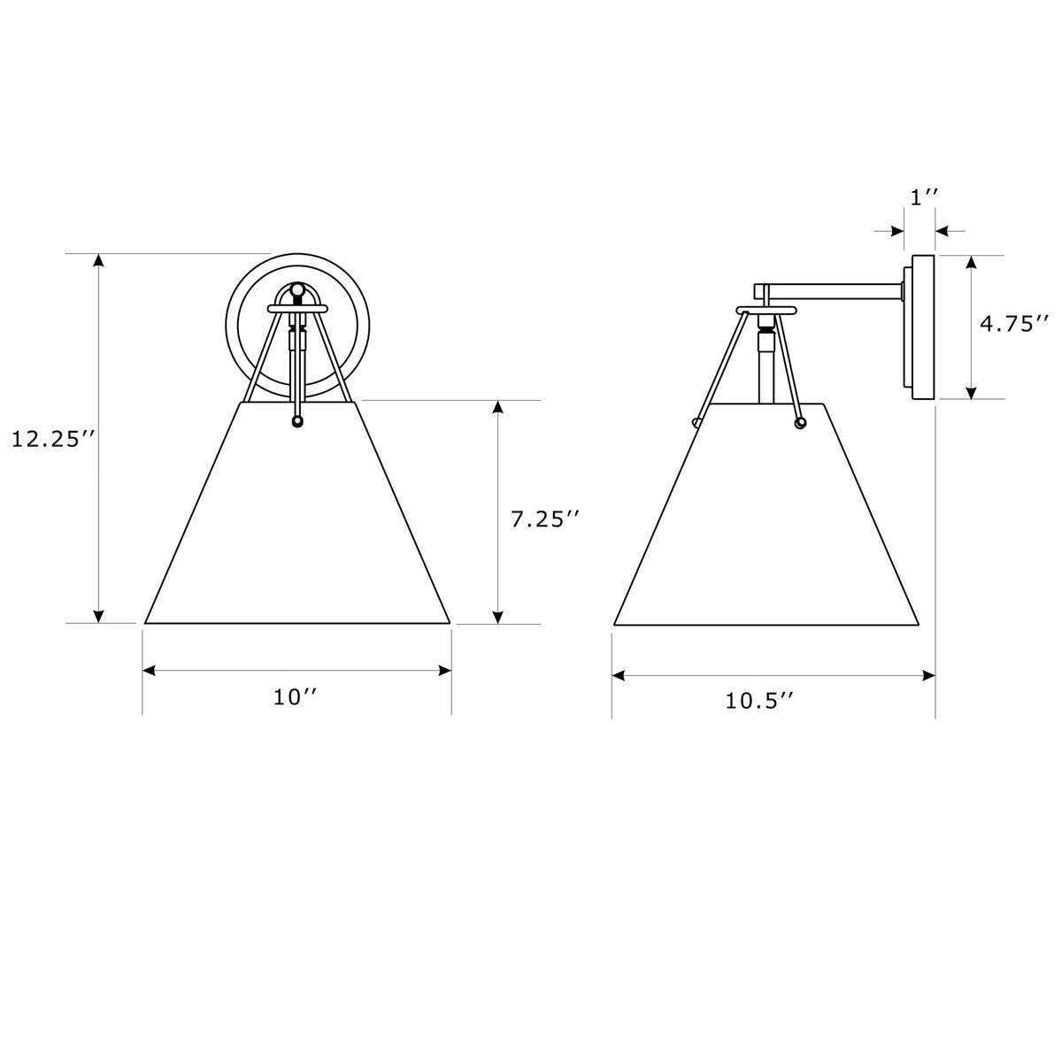 Xavier 10'' Sconce dimensions