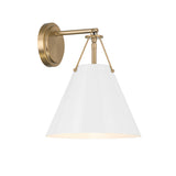 Xavier 10'' Sconce in Vibrant Gold - Front View (XAV-B8311-VG-WH)