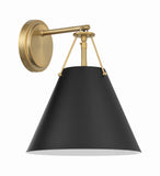 Xavier 10'' Sconce in Vibrant Gold - Front View (XAV-B8311-VG)