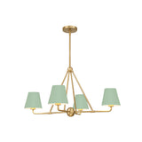 Xavier 31.75'' Chandelier in Vibrant Gold - Front View (XAV-B9304-VG-GR)