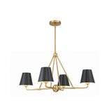 Xavier 31.75'' Chandelier in Vibrant Gold - Front View (XAV-B9304-VG)