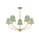 Xavier 28'' Chandelier in Vibrant Gold - Front View (XAV-B9315-VG-GR)