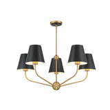 Xavier 28'' Chandelier in Vibrant Gold - Front View (XAV-B9315-VG-MK)