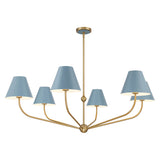 Xavier 48'' Chandelier in Vibrant Gold - Front View (XAV-B9319-VG-BL)
