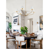 Xavier 48'' Chandelier in Vibrant Gold - Lifestyle View (XAV-B9319-VG-WH)