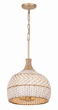 Zanzibar 14'' Pendant in Soft Gold - Front View (ZAN-9003-SG)