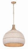 Zanzibar 21'' Pendant in Soft Gold - Front View (ZAN-9005-SG)