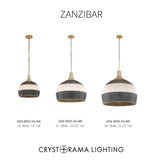 Zanzibar 26'' Pendant in Soft Gold - Collection View (ZAN-9006-SG-MK)