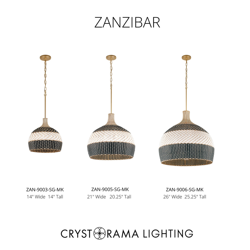 Zanzibar 26'' Pendant | Crystorama Lighting