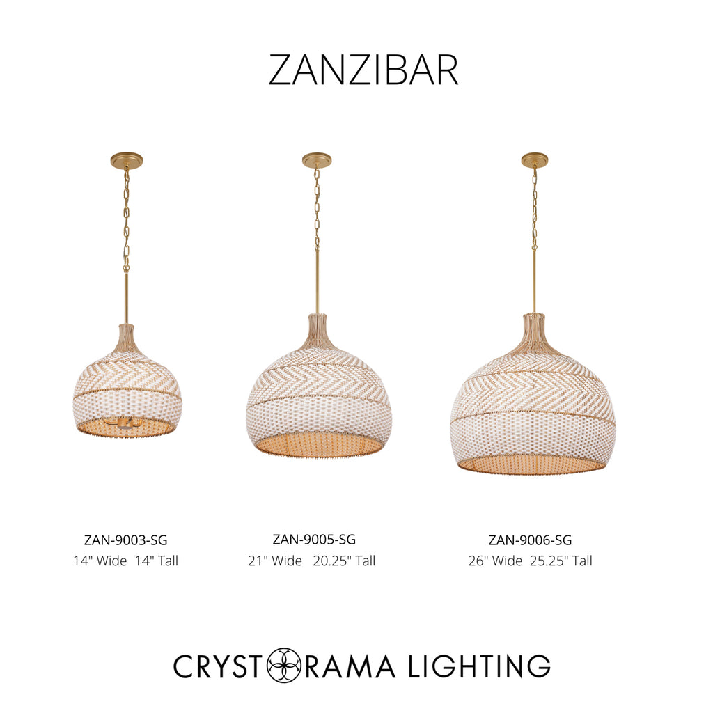Zanzibar 21'' Pendant | Crystorama Lighting