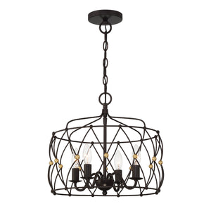 Zucca 4 Light Semi Flush – Crystorama