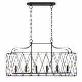 Zucca 42.5'' Linear Chandelier in English Bronze - Antique Gold - Front View (ZUC-A9037-EB-GA)