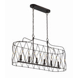 Zucca 42.5'' Linear Chandelier in English Bronze - Antique Gold - Additional View (ZUC-A9037-EB-GA)