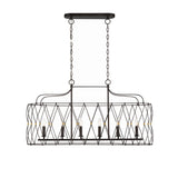 Zucca 42.5'' Linear Chandelier in English Bronze - Antique Gold - Front View (ZUC-A9037-EB-GA)